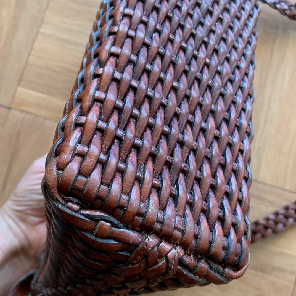 vtg Beautiful Woven leather CEN bag - Picture 5 of 12